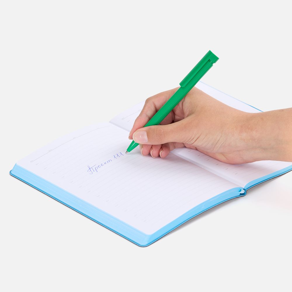 Ручка шариковая Liberty Polished, зеленая-3