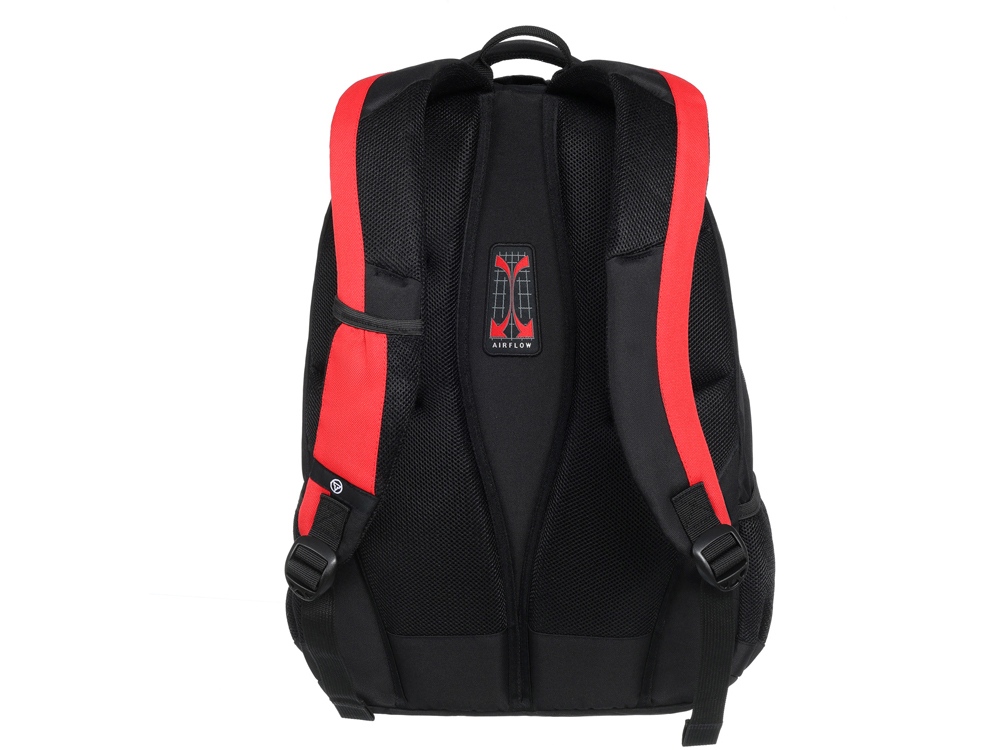 Рюкзак TORBER ROCKIT с отделением для ноутбука 15, черный/красный, полиэстер, 33х19х45 см, 28 л-3