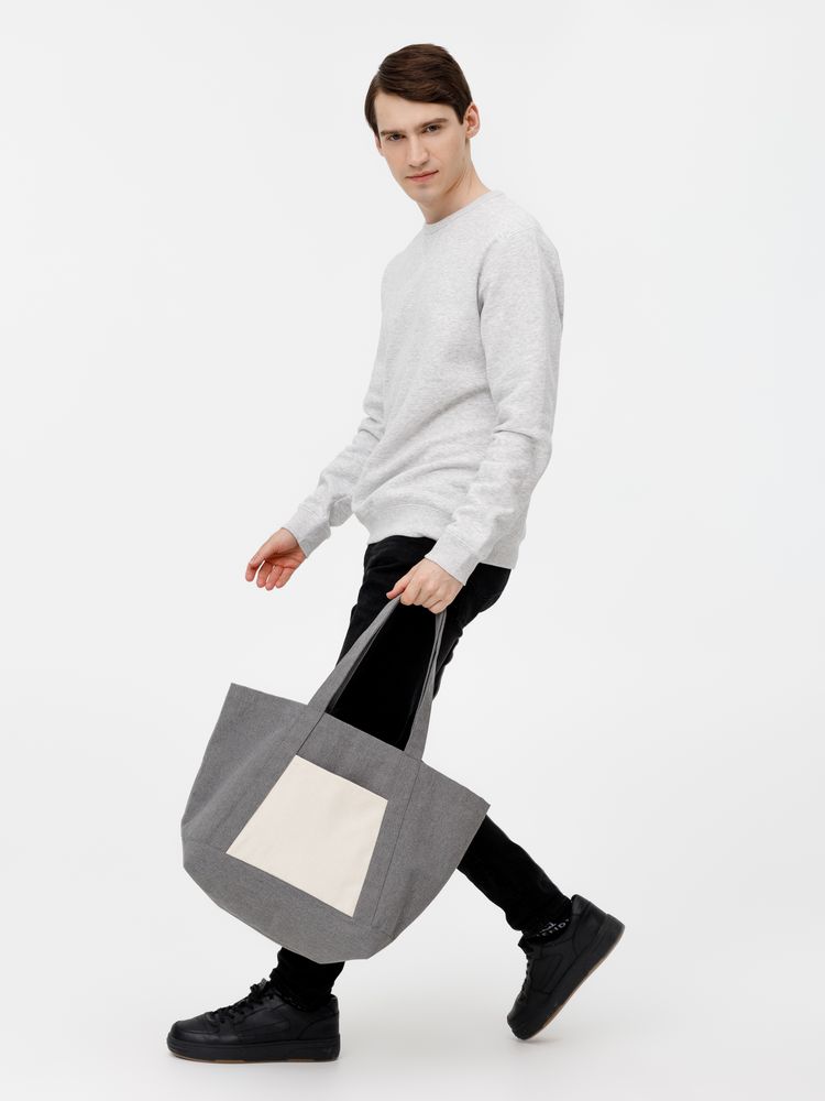 Шопер Shophop, серый с неокрашенным-4