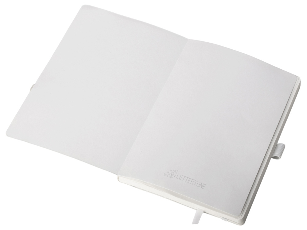 Блокнот из моющегося крафта и каменной бумаги А5 Fleekstone, гибкая обложка, белый-3