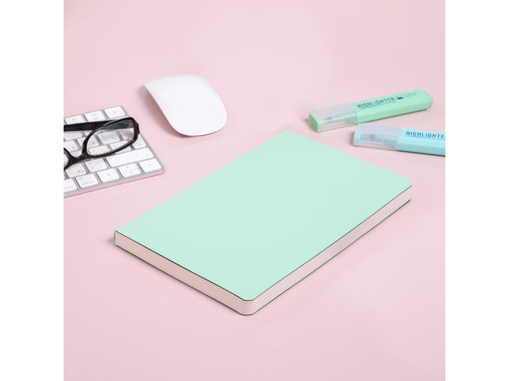 Ежедневник А5 недатированный Megapolis Velvet Flex, зефирный мятный-10