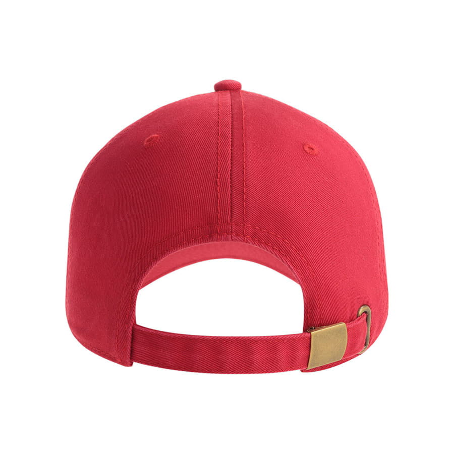 Бейсболка FRASER, органический хлопок, 6 клиньев, металлическая застежка, красный-2