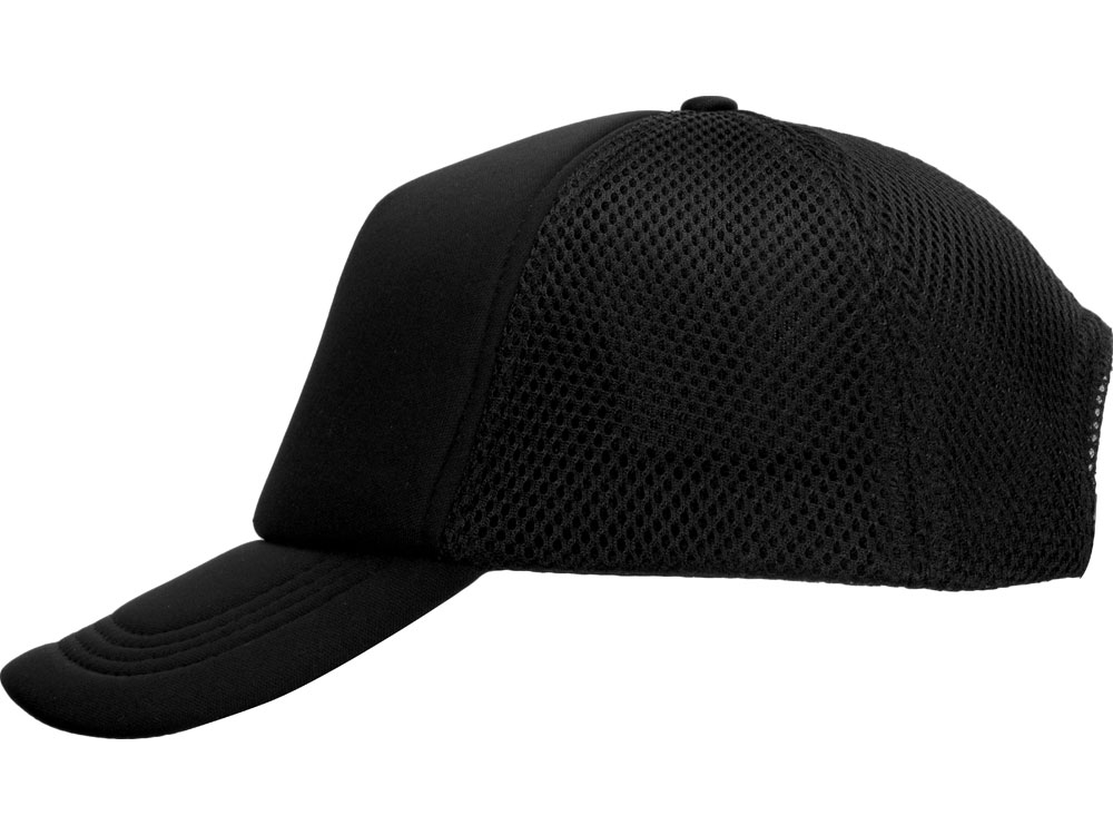Бейсболка с сеткой Newport, черный-5