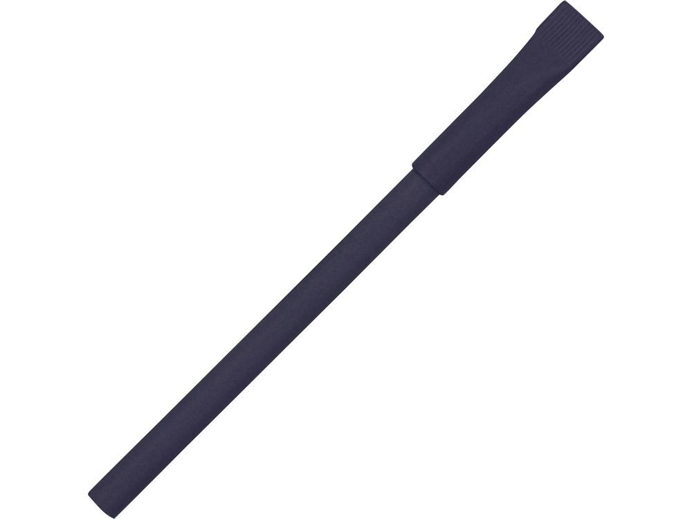 Ручка картонная с колпачком Recycled, темно-синий (2380C)-0