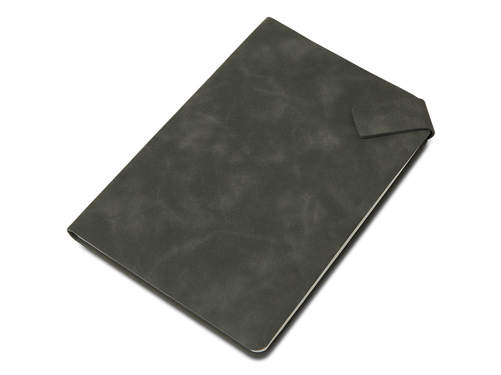 Блокнот А5 в гибкой обложке Chaplin, серый-0