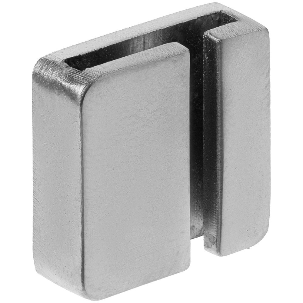 Квадратный шильдик на резинку Epoxi, матовый серебристый-5