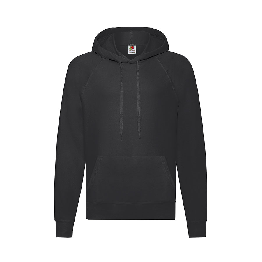 Толстовка без начеса LIGHTWEIGHT HOODED SWEAT 240, черный-0