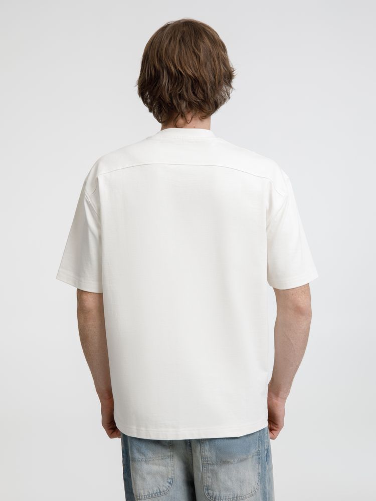 Футболка оверсайз унисекс Sideline, молочно-белая-5