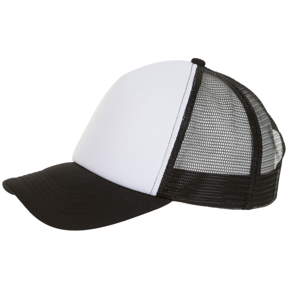 Бейсболка Bubble, черная с белым-1