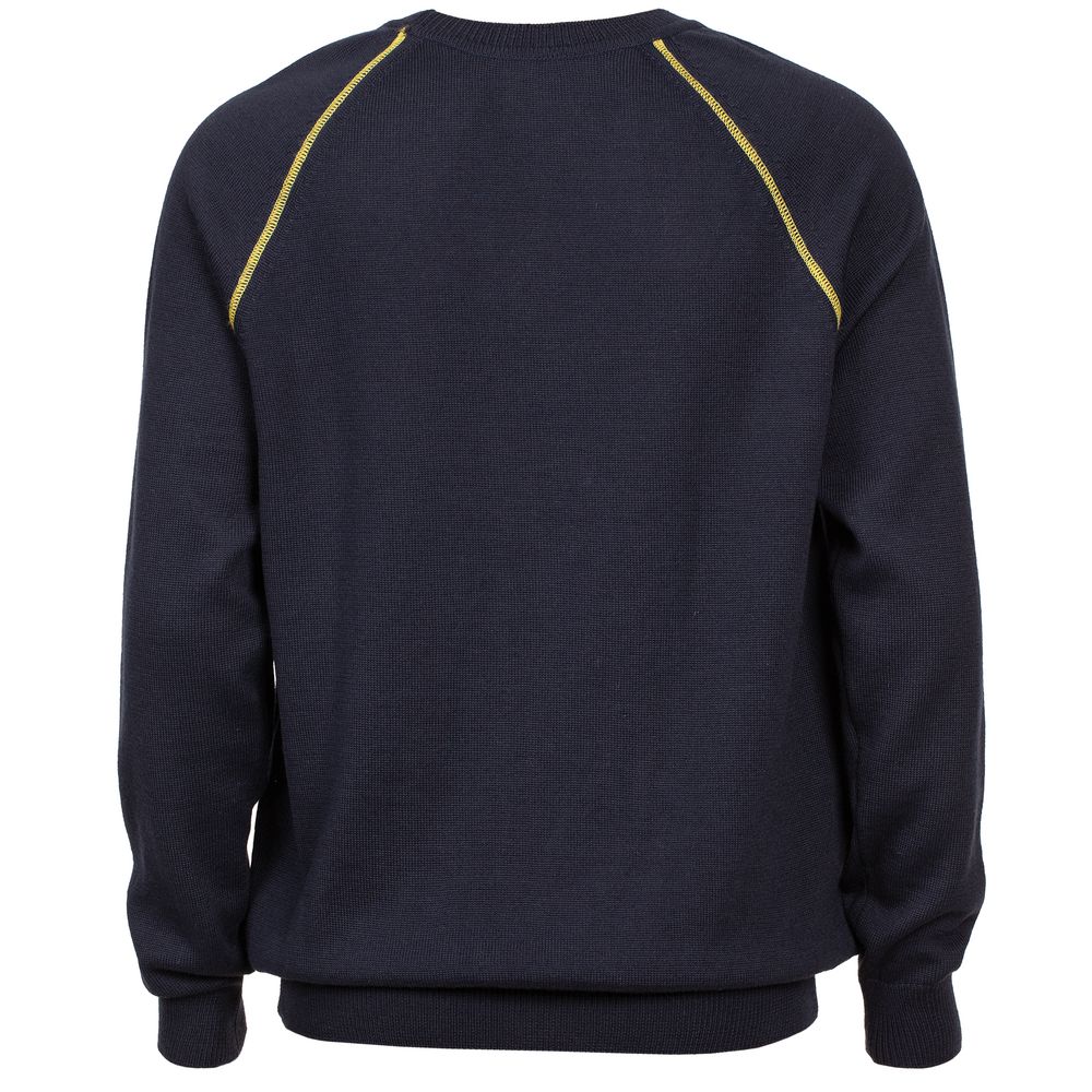 Джемпер Stitch с контрастной отделкой, синий с зеленым-2