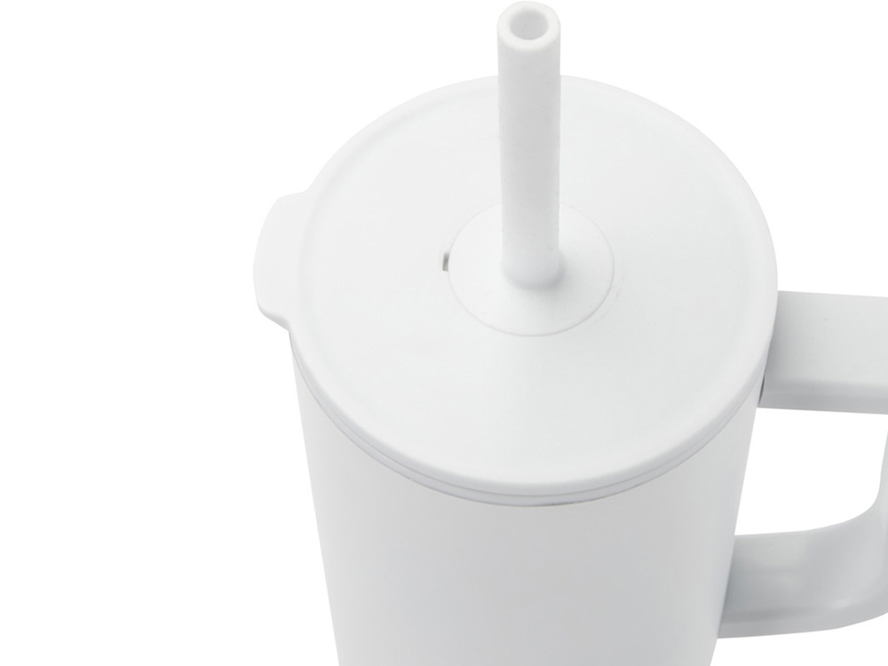 Brady термостакан с силиконовой трубочкой, 900 мл, сертифицированный согласно RCS- Белый-3