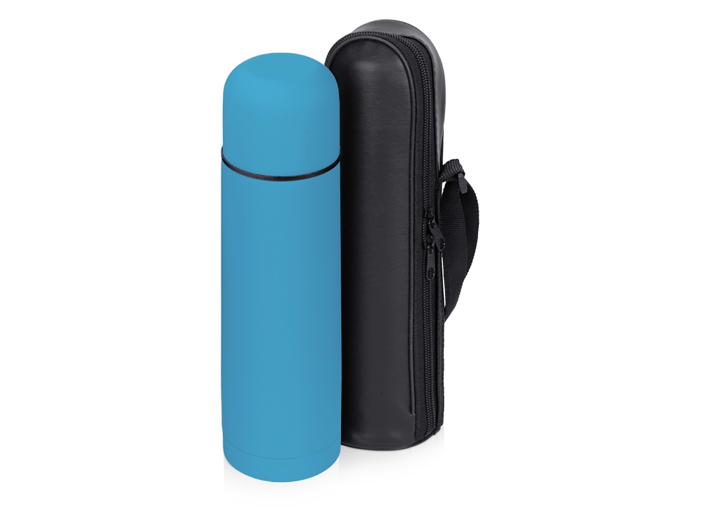 Термос Ямал Soft Touch с чехлом, 500мл, голубой-0