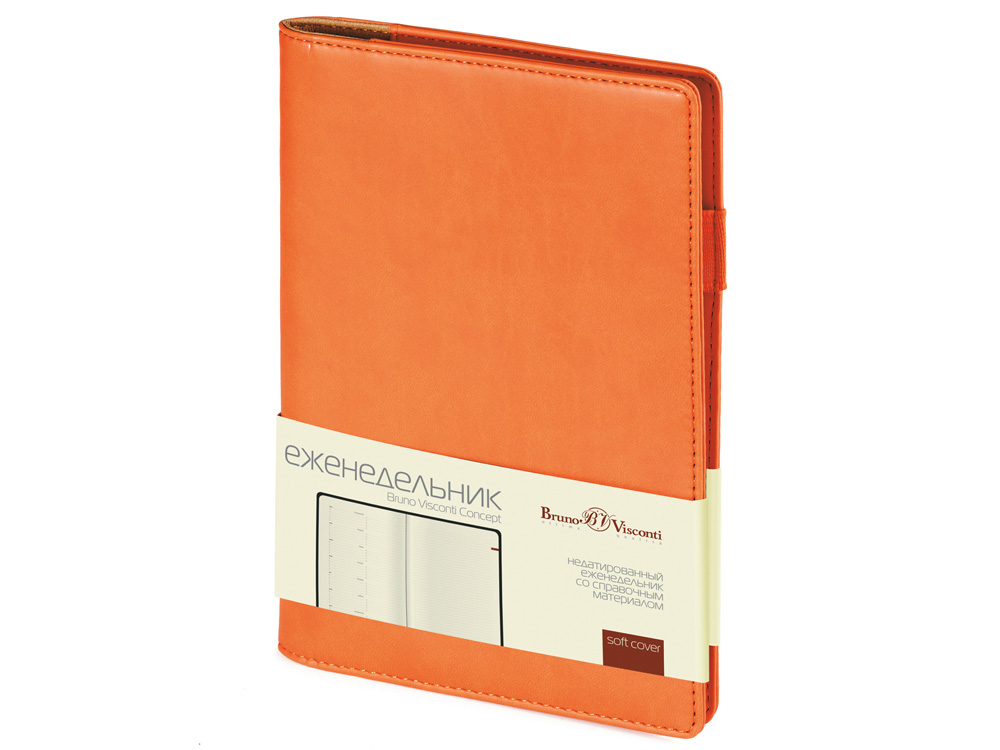 Еженедельник недатированный А5 Concept, оранжевый-0