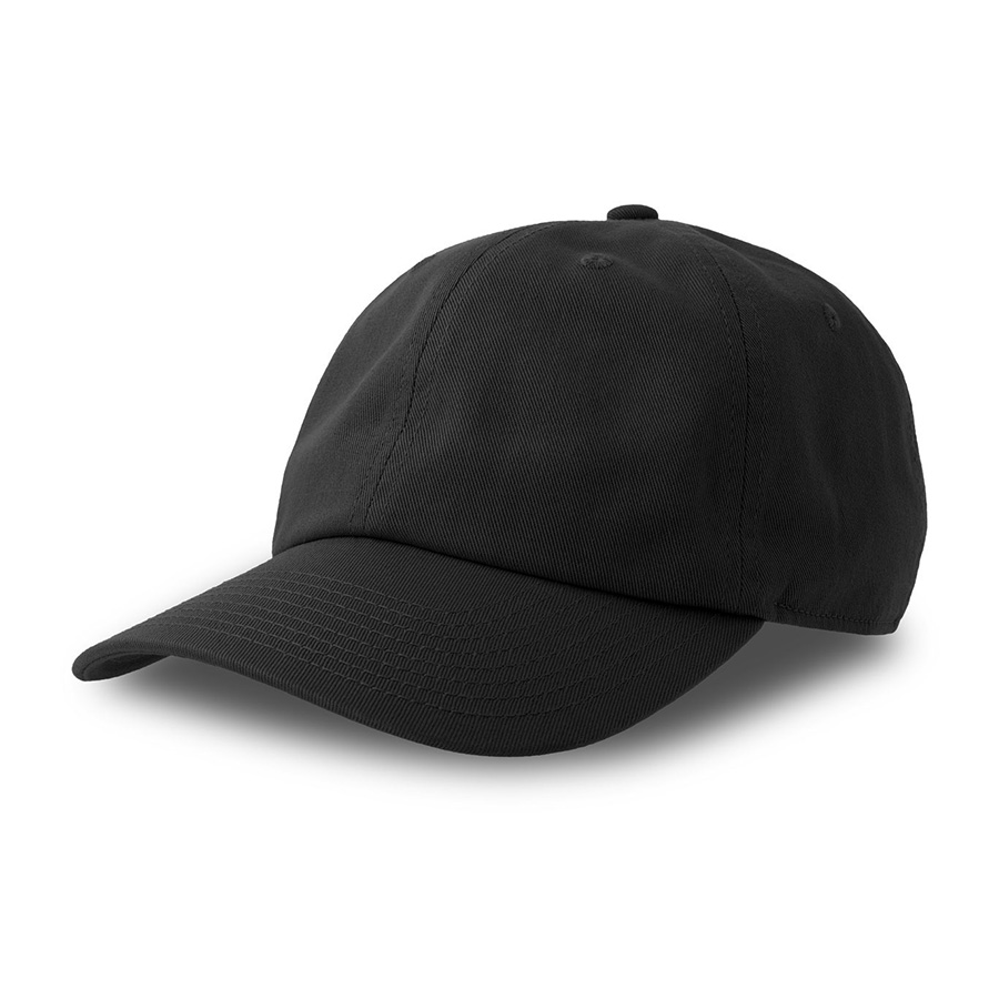 Бейсболка DAD HAT-S, 6 клиньев, металлическая застежка, черный-0