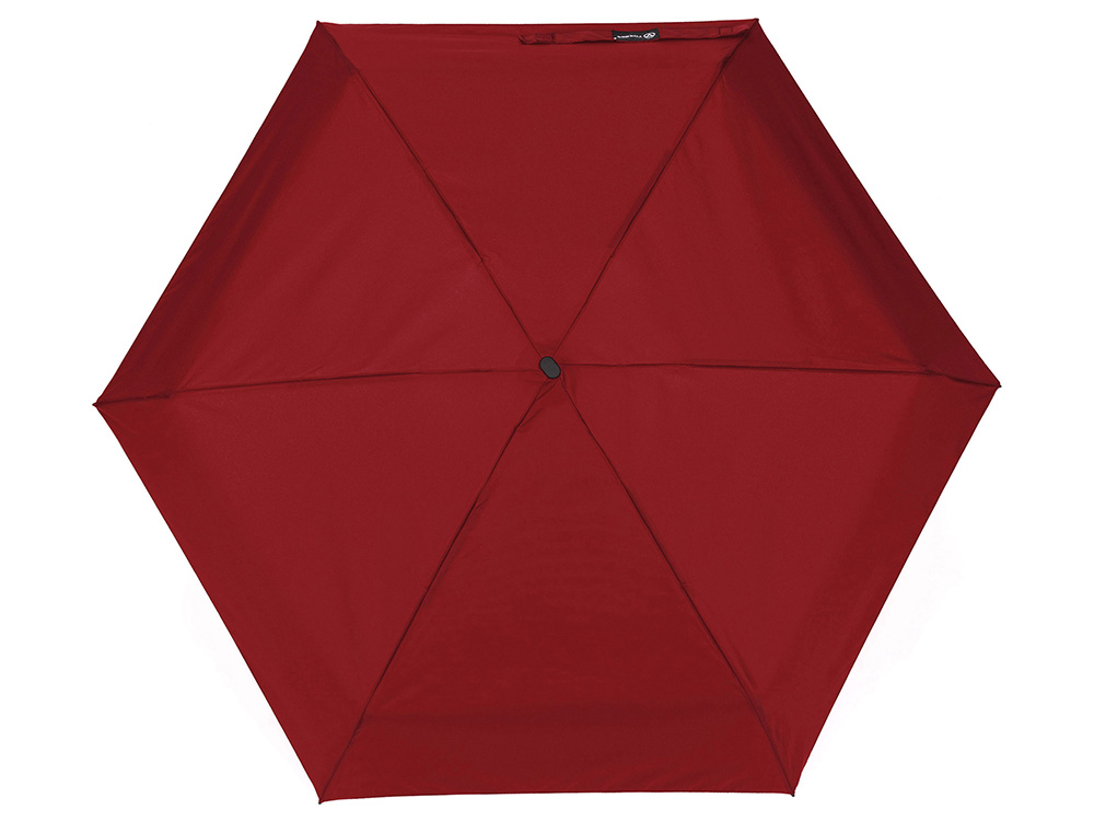 Зонт складной женский TORBER, механика, 5 сложений, красный, каркас алюминий, эпонж, пластиковая ручка, диаметр 91 см-1