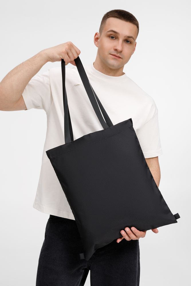 Шопер B3, черный с черными ручками-1