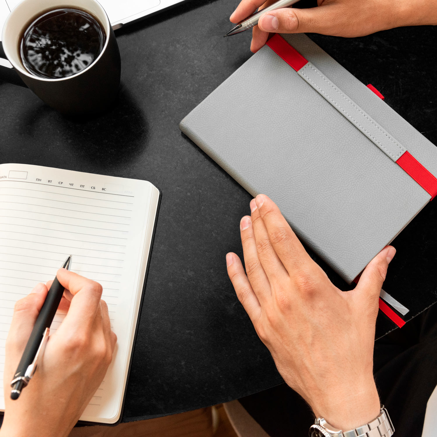 Шариковая ручка Куаттро (Quattro), черная-4