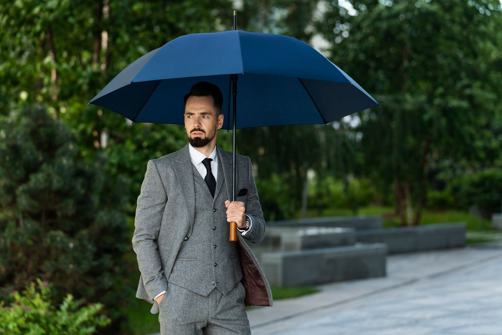 Зонт-трость Represent, темно-синий-3