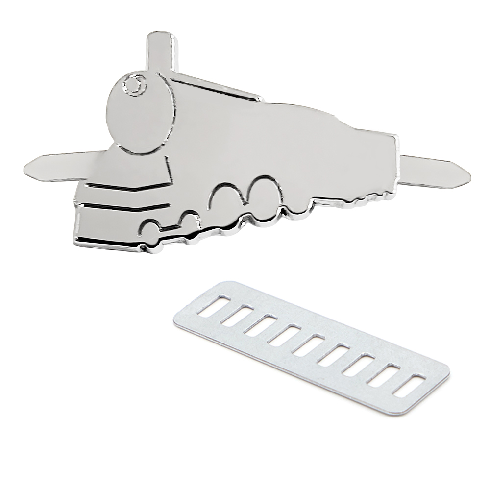 Шильд металлический - поезд, Серебристый-0