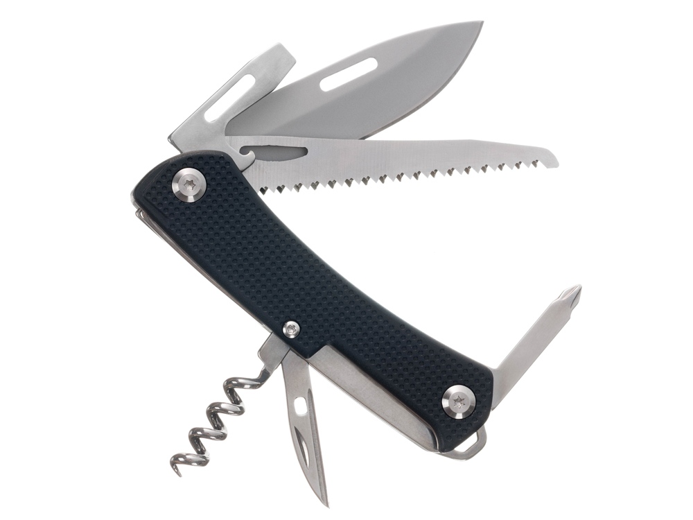 Нож перочинный Stinger, 103 мм, 10 функций, материал рукояти: АБС-пластик (черный)-3