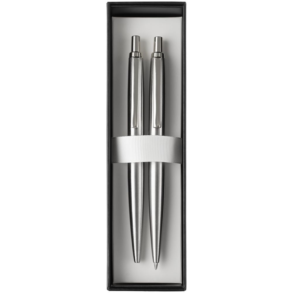 Набор из механического карандаша и ручки Poetica, серебристый-2