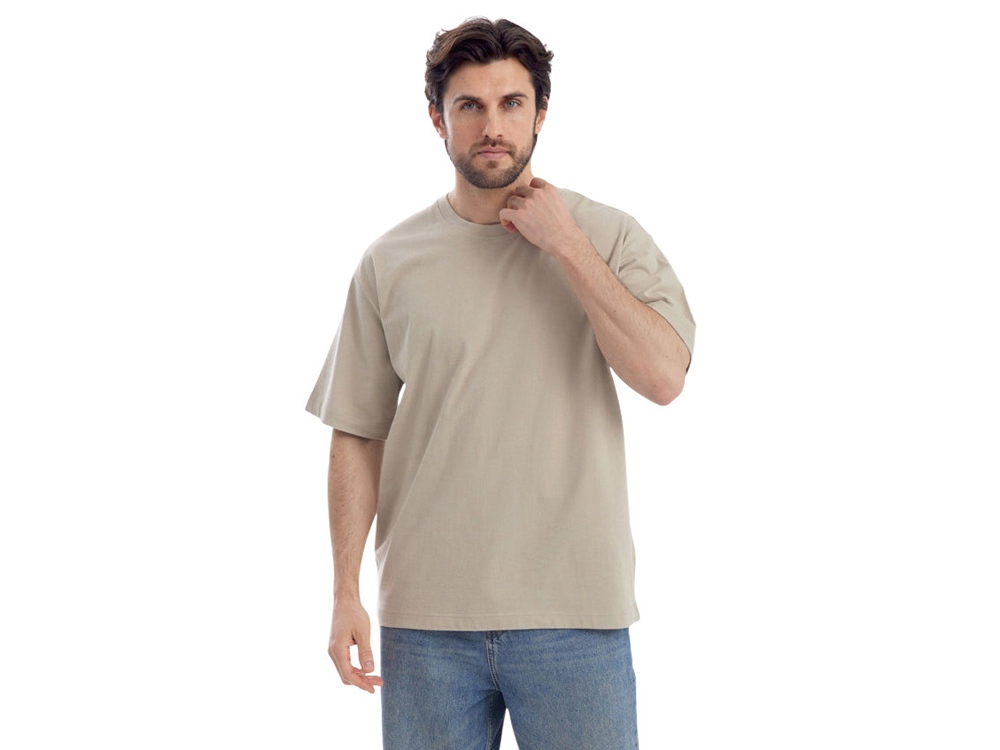 Футболка Kyoto из джерси 180 г/м2 с пич отделкой, унисекс, оливковый-2
