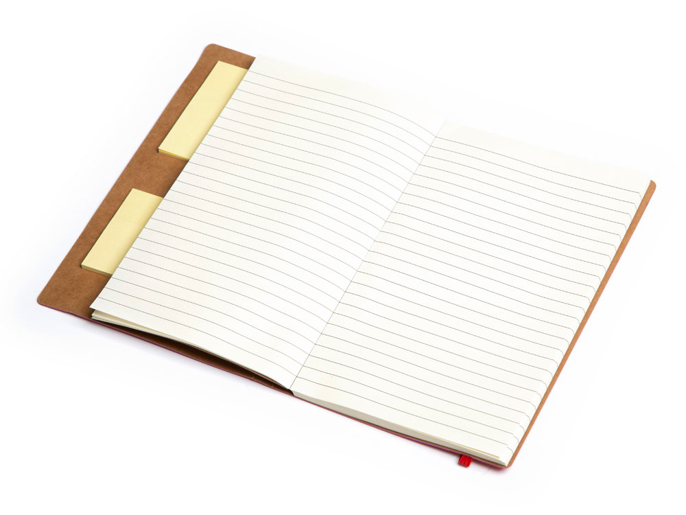 Блокнот с ручкой и набором стикеров А5 Write and stick, красный-3