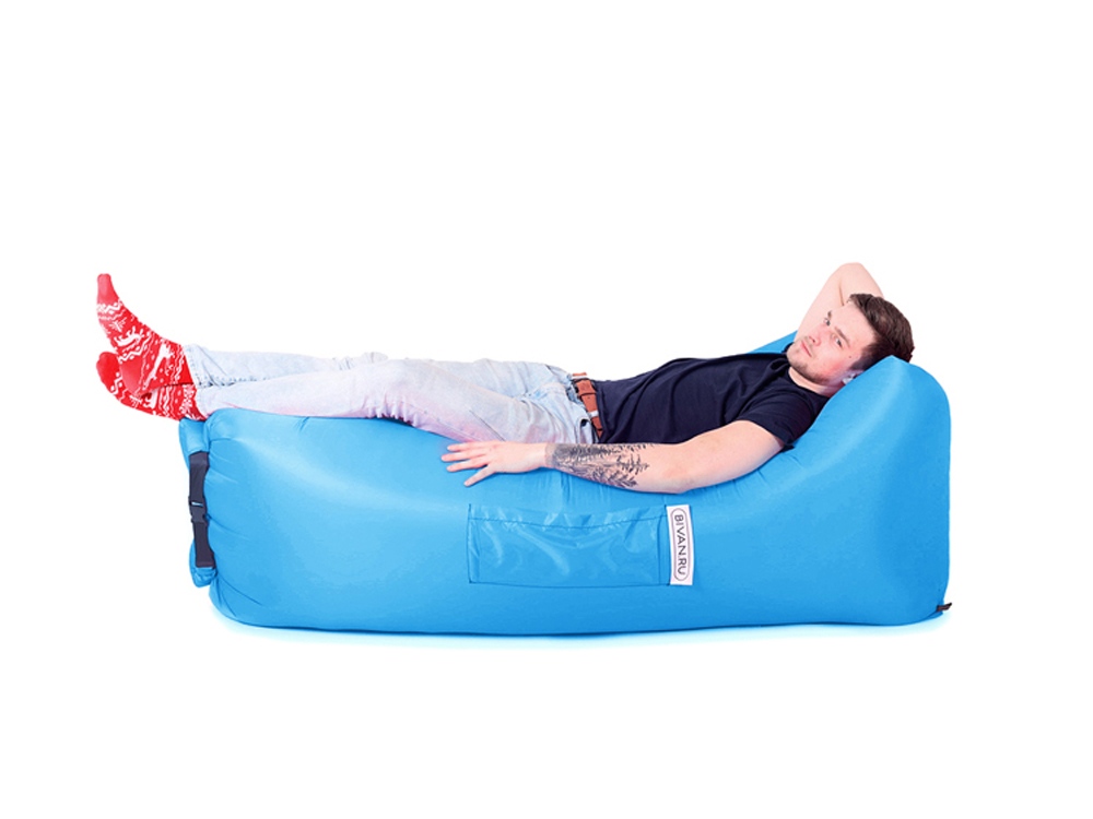 Надувной диван БИВАН 2.0, голубой-3