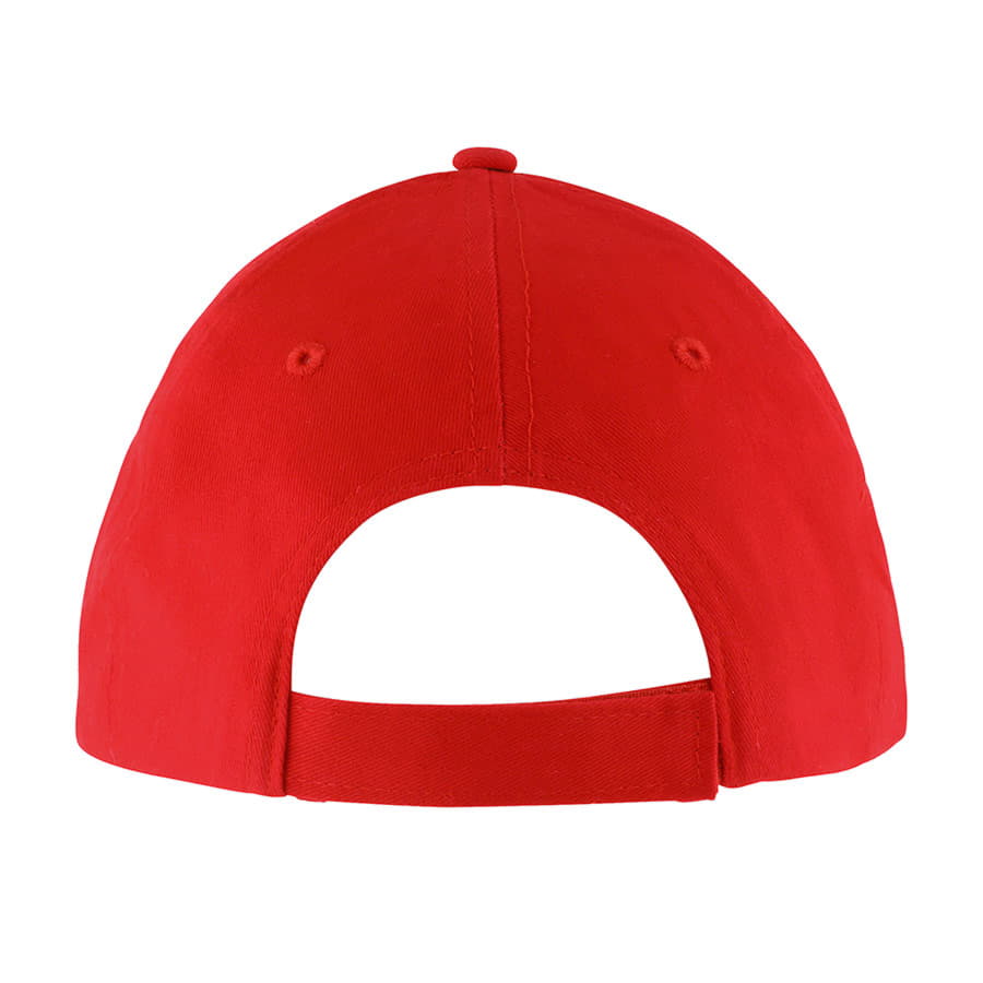 Бейсболка SOLAR, 6 клиньев, застежка на липучке, красный, белый-3
