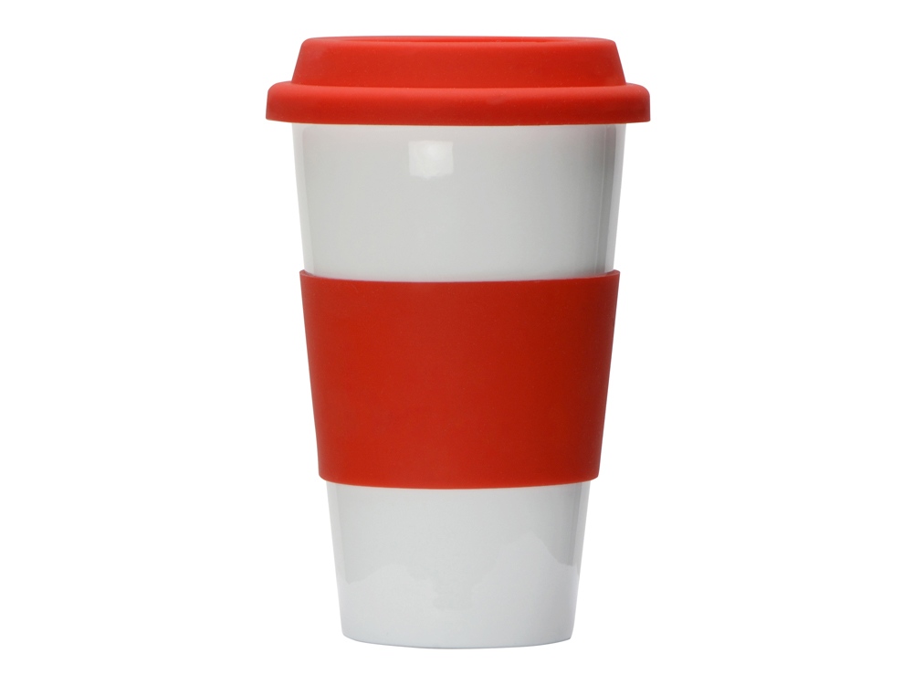 Фарфоровая кружка с двойными стенками Toronto, 300 мл, красный-2