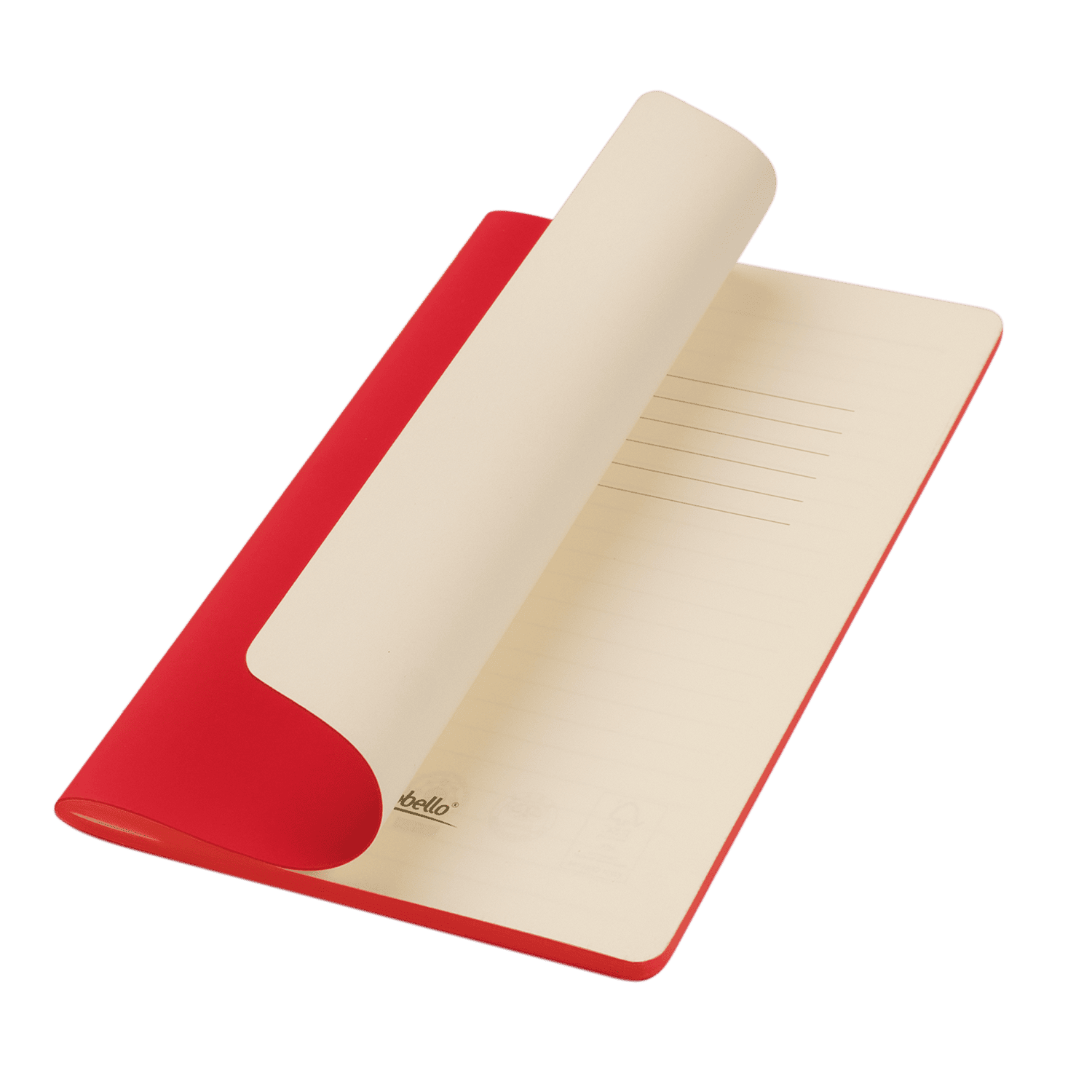 Блокнот Alpha slim, красный-0