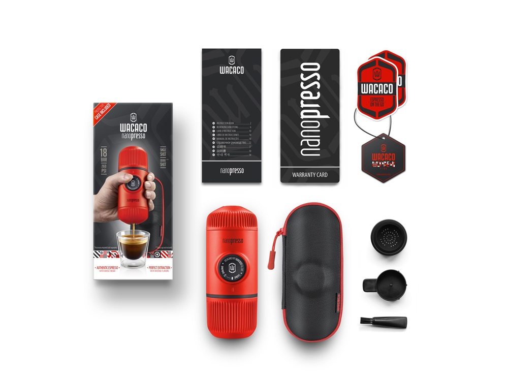 Ручная мини-кофемашина (WACACO Nanopresso) WCCLVRD (Ручная мини-кофемашина цв. Lava Red)-1