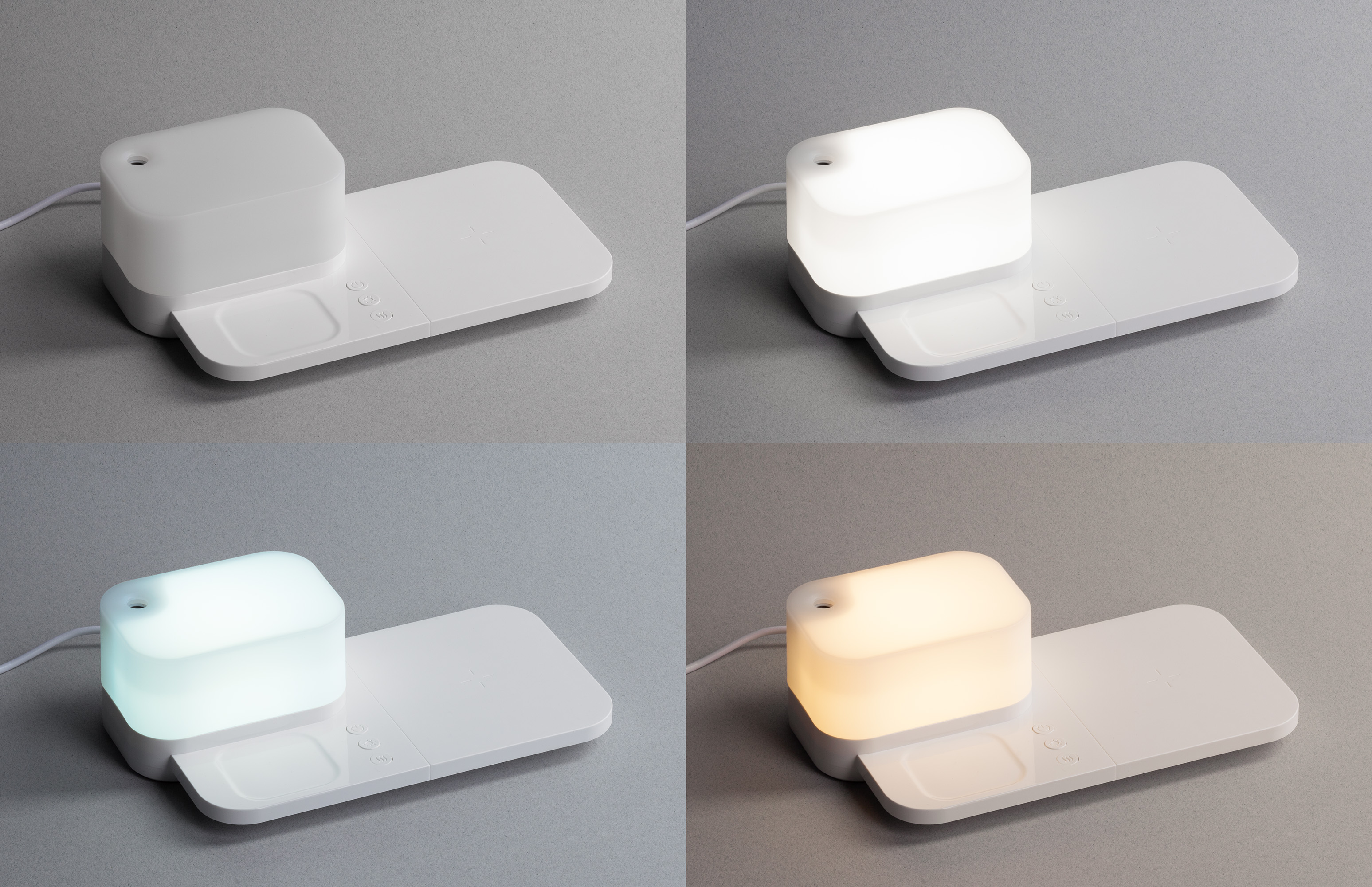 Настольная беспроводная (15W) зарядная станция  "Smart Base" с увлажнителем и лампой-3