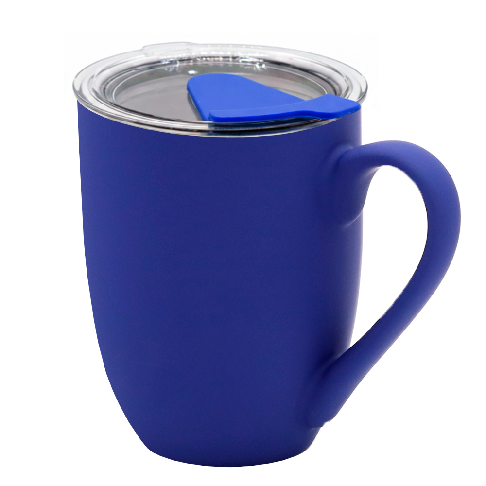 Кружка с крышкой Velvet Duo, Темно-синий-0