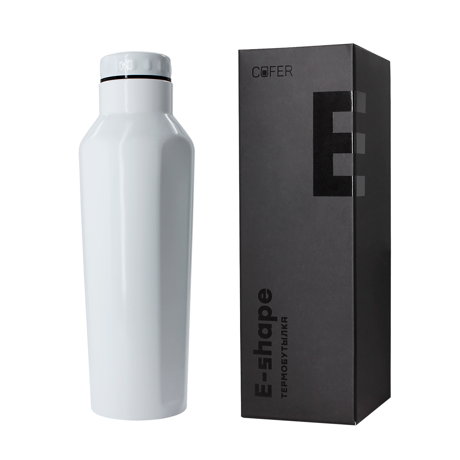 Термобутылка для напитков E-shape (белый)-7