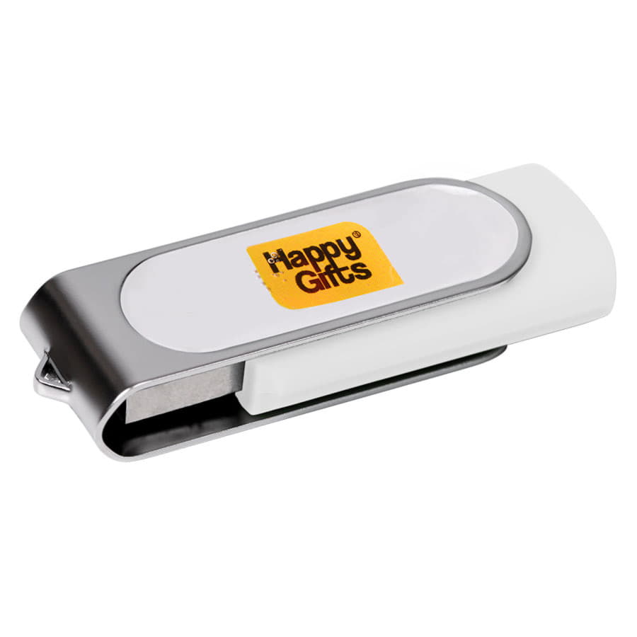 USB flash-карта "Dropex" (8Гб), белый, серебристый-1