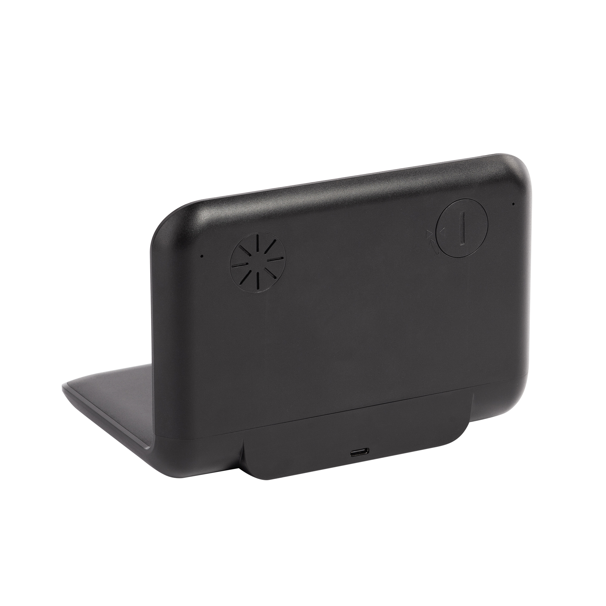 Настольные часы "Smart Time" с беспроводным (15W) зарядным устройством, будильником и термометром, со съёмным дисплеем-4