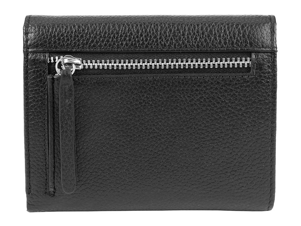 Кошелёк женский BUGATTI ЛИНДА | LINDA, чёрный, натуральная воловья кожа, 12х3х9,5 см-2
