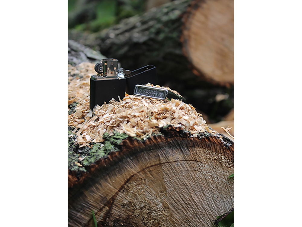 Зажигалка ZIPPO Classic с покрытием Black Matte, латунь/сталь, чёрная, матовая, 38x13x57 мм-5