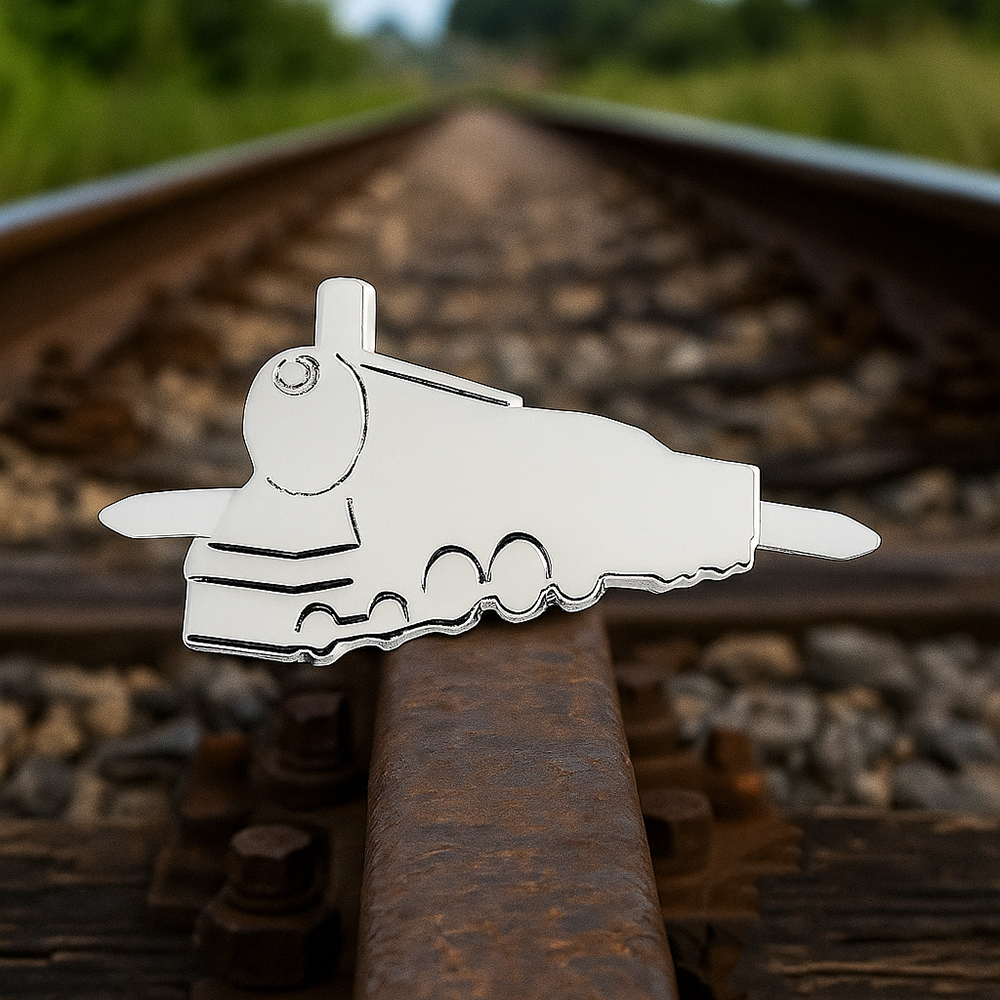 Шильд металлический - поезд, Серебристый-1