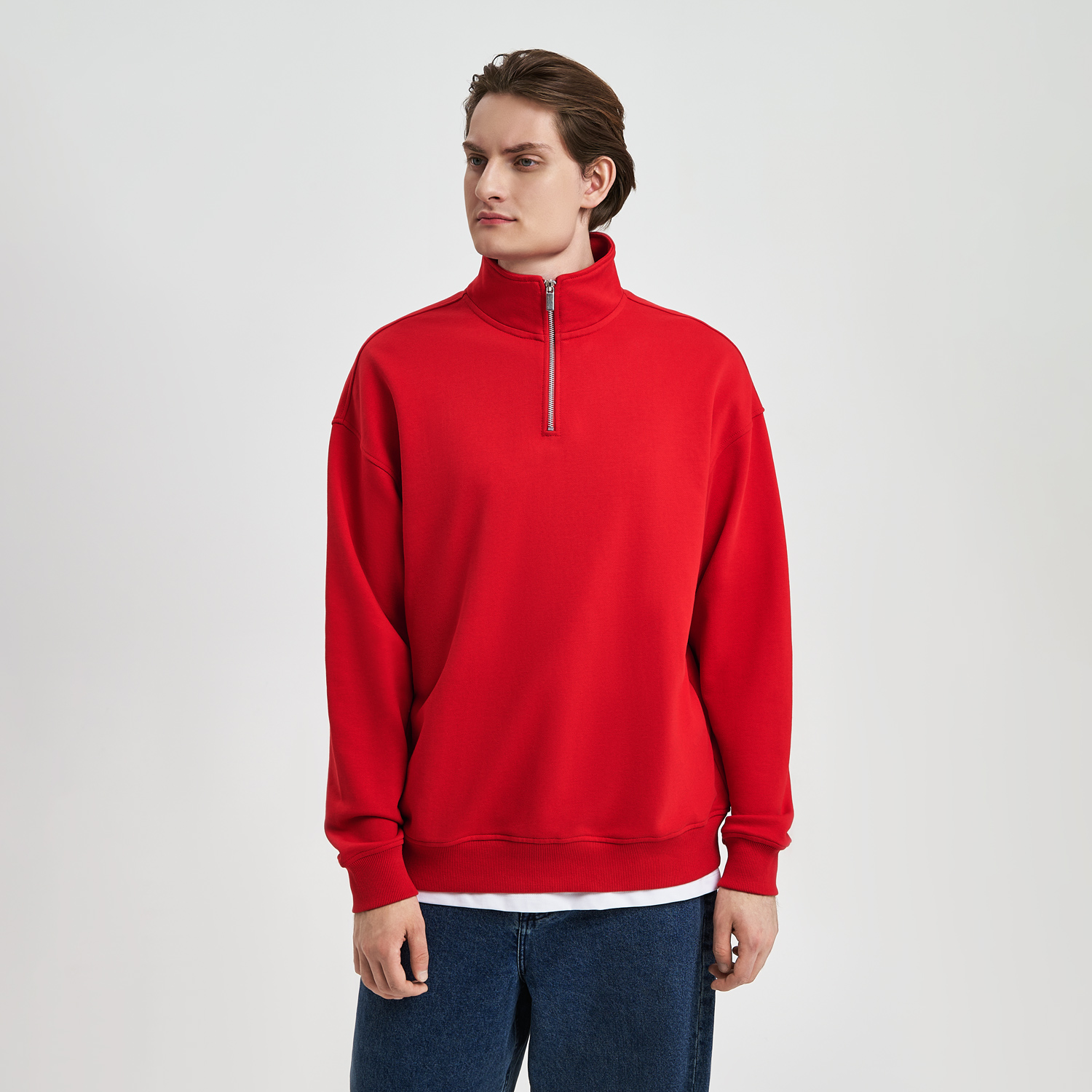 Толстовка на молнии унисекс FLOW, красная-0