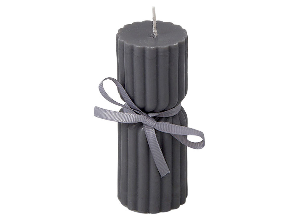 Набор свечей с гранями Vela, темно-серый, белый-14