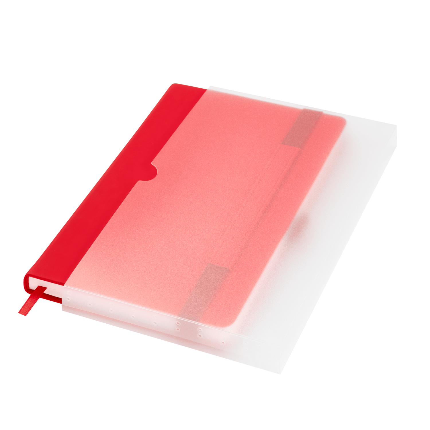 Ежедневник Альфа (Alpha) недатированный, красный/серый-10