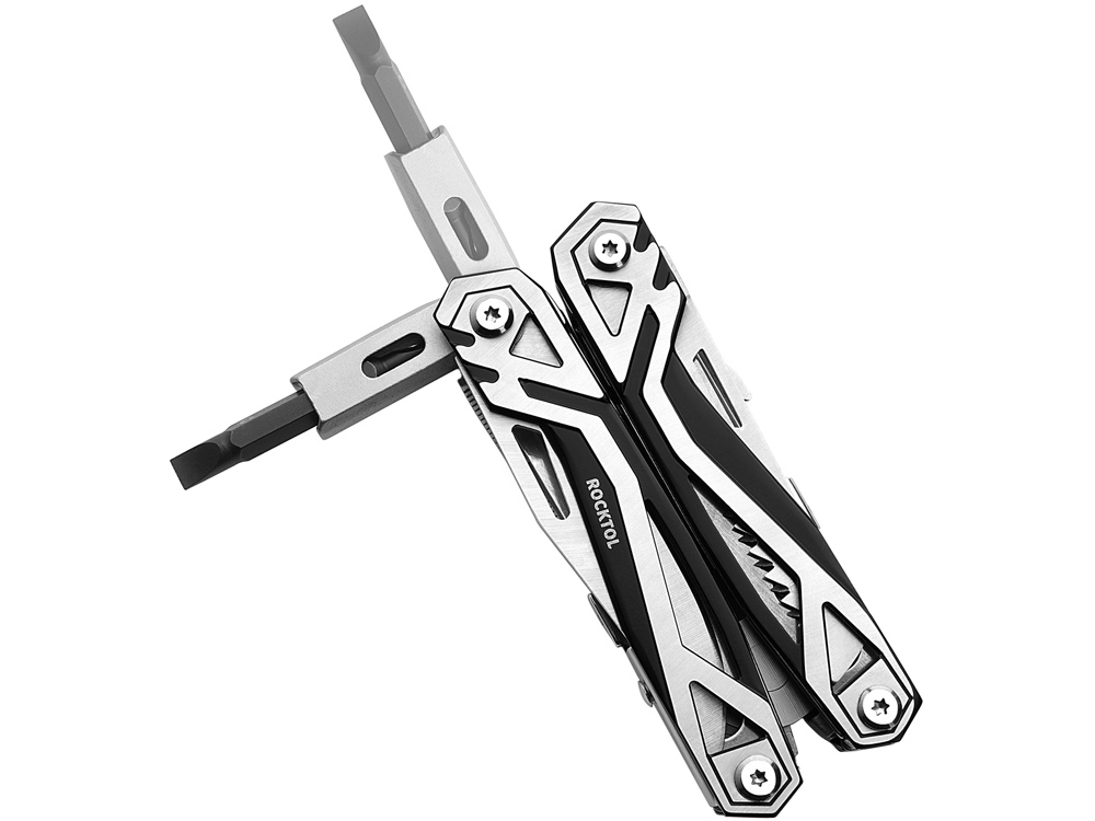 Мультитул Rocktol 21 в 1 с пружинными плоскогубцами, нержавеющая сталь, нейлоновый чехол-6