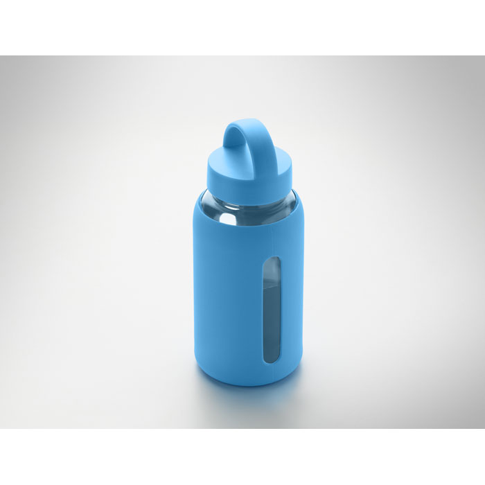 Бутылка стеклянная, бирюзовый-4