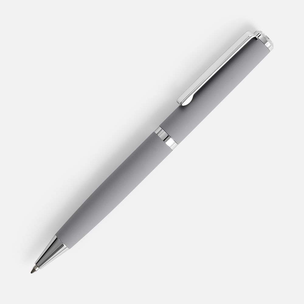 Ручка шариковая Inkish Chrome в футляре, серая-0