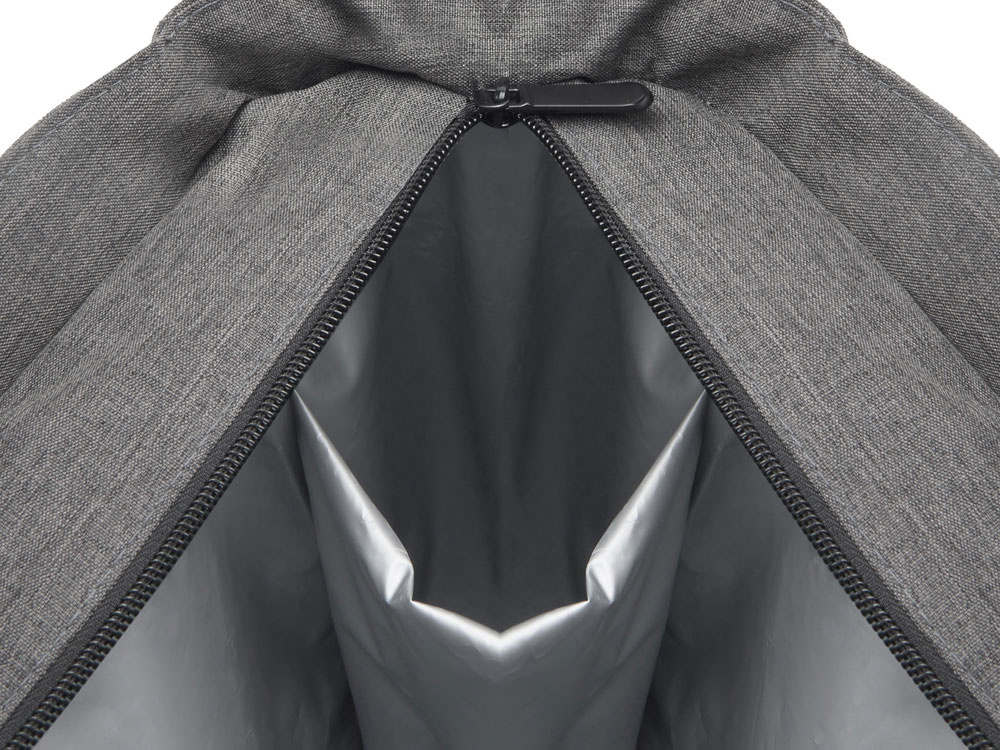 Сумка-холодильник Fabrizio со штопором, серый/черный-11