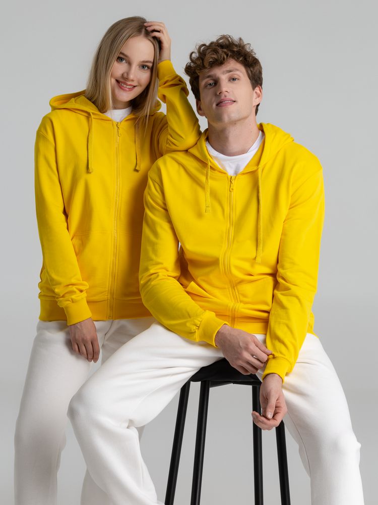 Толстовка на молнии с капюшоном Siverga 2.0, желтая-6