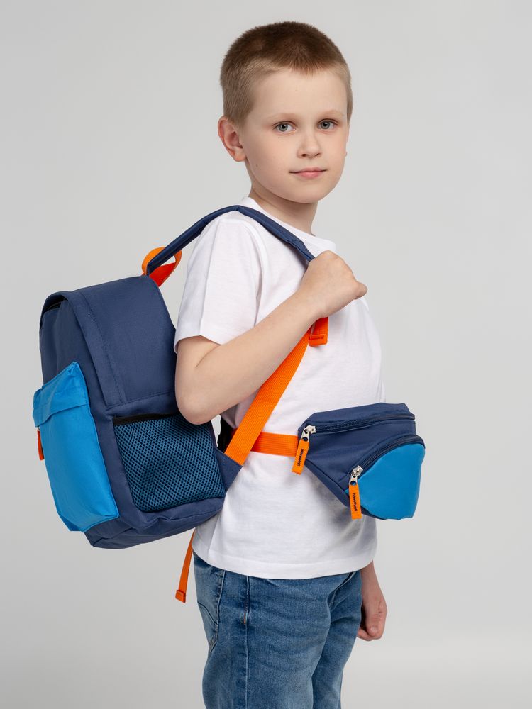 Поясная сумка детская Kiddo, синяя с голубым-2
