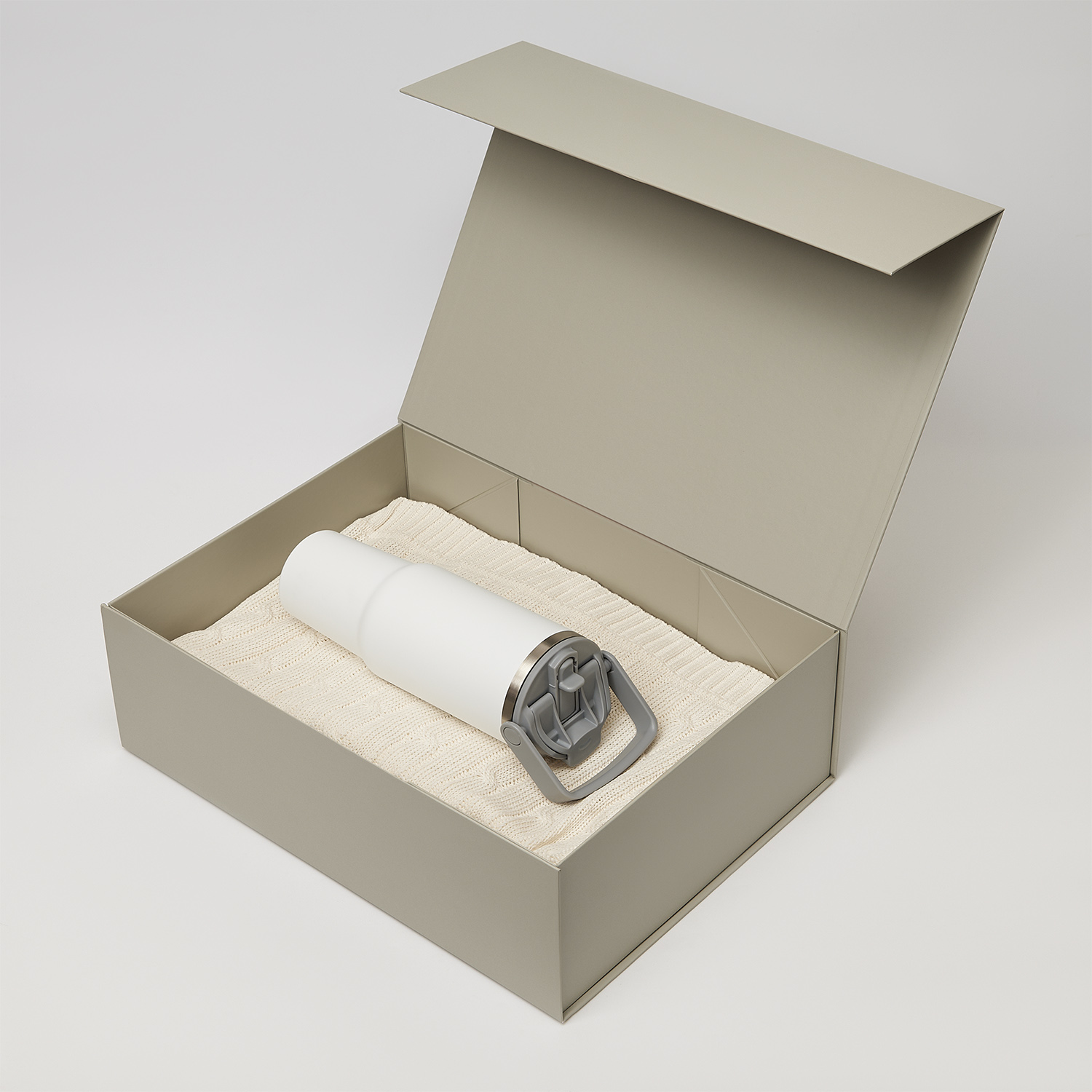 Подарочный набор Montana, белый (плед, термокружка)-0